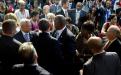 US President Barack Obama (3L-front) greets members of the crowd after speaking during the National Urban League convention at the Ernest N. Morial Convention Center in New Orleans, Louisiana, July 25, 2012.